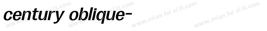 century oblique字体转换
